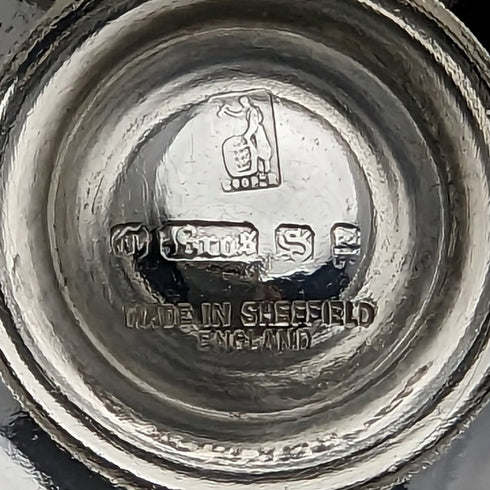 English antique silver plate sugar bowl with scoop